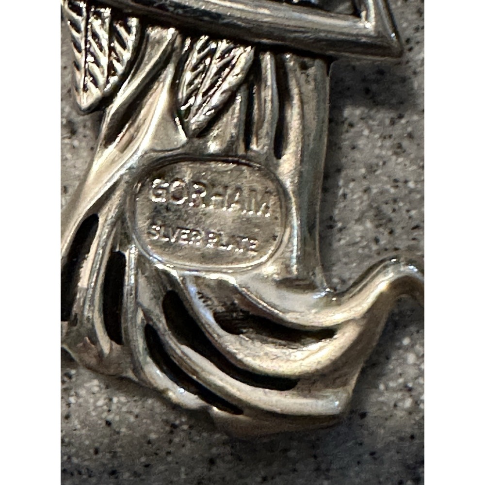 Lot Of 3 Gorham Christmas Angels Silver Plated Peace Love Hope  3"‎ Heart Shaped - Picture 6 of 14